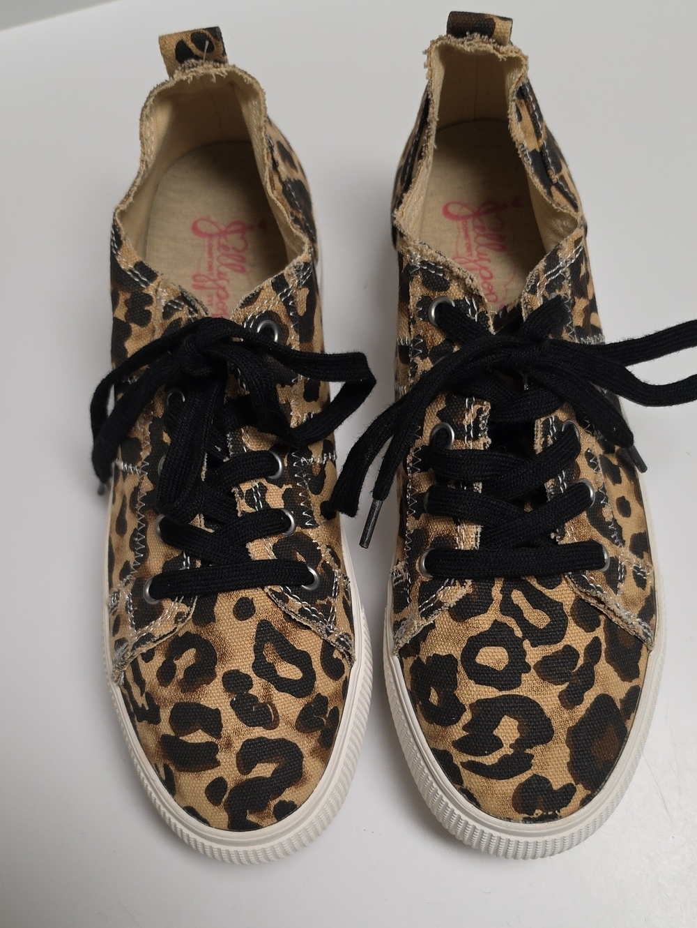Jellypop "Dallas" Leopard Print Canvas Casual Sneakers - Women's - Size 10